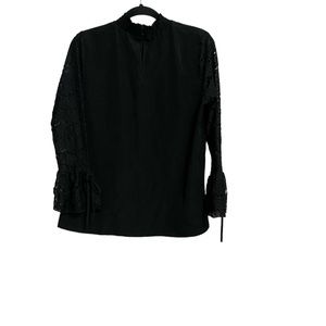 Luna Rae Blouse With Lace Sleeves Size L